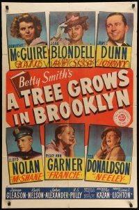 3j919 TREE GROWS IN BROOKLYN style A 1sh '45 different image stressing Betty Smith's book!