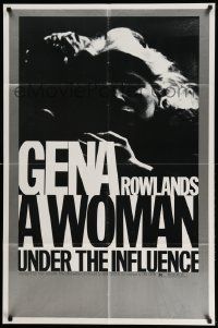 3j982 WOMAN UNDER THE INFLUENCE 1sh '74 John Cassavetes, close-up of Gena Rowlands!