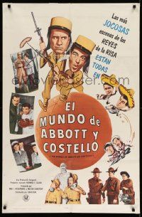 3j986 WORLD OF ABBOTT & COSTELLO Spanish/U.S. export 1sh '65 Bud & Lou are the greatest laughmakers!