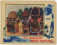 3k569 AMAZON HEAD HUNTERS LC '31 c/u of three headhunters wearing elaborate religious regalia!
