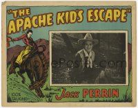 3k573 APACHE KID'S ESCAPE LC '30 c/u of Jack Perrin & art of him on bucking bronco, all-talking!
