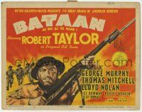 3k112 BATAAN TC '43 great artwork of Robert Taylor leading the famous World War II charge!