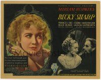 3k118 BECKY SHARP TC '35 Rouben Mamoulian 1st Technicolor feature, Miriam Hopkins, Cedric Hardwicke