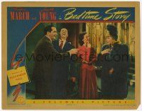 3k592 BEDTIME STORY LC '41 Robert Benchley, Fredric March, sexy Loretta Young, Eve Arden!