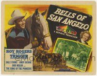 3k122 BELLS OF SAN ANGELO TC '47 singing cowboy Roy Rogers & Trigger with pretty Dale Evans!