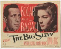 3k129 BIG SLEEP TC '46 great c/u of Humphrey Bogart & sexy Lauren Bacall, Howard Hawks classic!