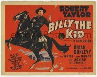 3k130 BILLY THE KID TC '41 art of Robert Taylor as most notorious outlaw in the West on horseback!