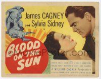 3k138 BLOOD ON THE SUN TC '45 James Cagney in fight, plus close up with sexy Sylvia Sidney!