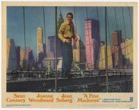 3k674 FINE MADNESS LC #2 '66 great close up of Sean Connery standing on the Brooklyn Bridge!