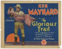 3k220 GLORIOUS TRAIL TC '28 great image of Ken Maynard holding unwilling woman at sunset!