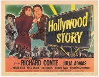 3k231 HOLLYWOOD STORY TC '51 William Castle directed, Richard Conte & Julia Adams!