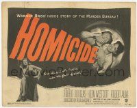 3k233 HOMICIDE TC '49 sexy smoking Helen Westcott is the girl who taught men facts of death!