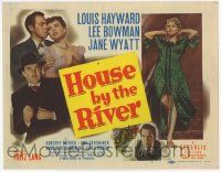 3k237 HOUSE BY THE RIVER TC '50 directed by Fritz Lang, Louis Hayward, Lee Bowman, Jane Wyatt!
