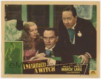 3k728 I MARRIED A WITCH LC #8 R48 Fredric March between sexy Veronica Lake & Robert Benchley!
