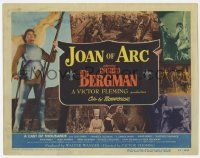 3k263 JOAN OF ARC TC '48 Ingrid Bergman in full armor & close up on horse with sword!