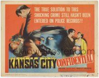 3k274 KANSAS CITY CONFIDENTIAL TC '52 the true solution of this crime still hasn't been recorded!