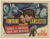 3k287 KISS THE BLOOD OFF MY HANDS TC '48 cool images of fugitive Burt Lancaster & Joan Fontaine!