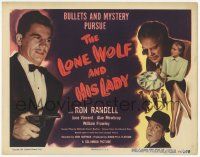 3k312 LONE WOLF & HIS LADY TC '49 bullets & mystery pursue detective Ron Randell & June Vincent!
