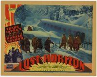 3k007 LOST HORIZON LC '37 Ronald Colman & others walking from crashed plane in snow, Frank Capra!