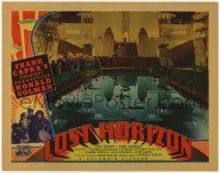 3k008 LOST HORIZON LC '37 angry mob with torches approaching incredible Shangri-La, Frank Capra!