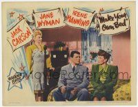 3k793 MAKE YOUR OWN BED LC '44 Jack Carson sits between Jane Wyman & Irene Manning!