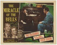3k808 MIRACLE OF THE BELLS LC #8 '48 priest Frank Sinatra talks with press agent Fred MacMurray!