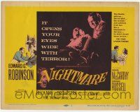 3k345 NIGHTMARE TC '56 Edward G. Robinson, Kevin McCarthy, open your eyes wide with terror!