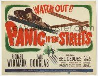 3k354 PANIC IN THE STREETS TC '50 Richard Widmark, Paul Douglas, Elia Kazan film noir!