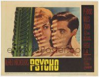 3k028 PSYCHO LC #1 '60 great close image of Janet Leigh & John Gavin by window with shadows!