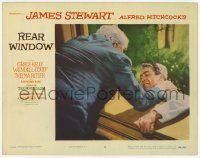 3k023 REAR WINDOW LC #3 '54 Alfred Hitchcock, Raymond Burr pushes Jimmy Stewart out of window!