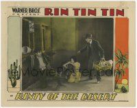3k883 RINTY OF THE DESERT LC '28 pretty Audrey Ferris holds back Rin Tin Tin from bad guy!