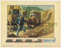 3k036 RIO BRAVO LC #3 '59 John Wayne & Walter Brennan as Stumpy in dynamite scene, Howard Hawks