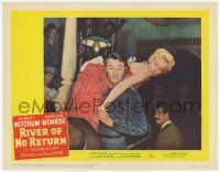 3k884 RIVER OF NO RETURN LC #3 R61 Robert Mitchum carrying sexy Marilyn Monroe on his shoulder!