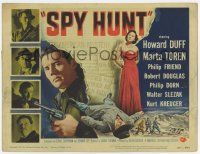 3k425 SPY HUNT TC '50 zoo owner Howard Duff gets mixed up with sexy spy Marta Toren!