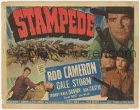 3k428 STAMPEDE TC '49 cowboy Rod Cameron with revolver & Gale Storm with rifle + cool art!