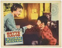 3k923 STORM CENTER LC '56 great close up of Bette Davis offering a young boy a lollipop!