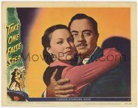 3k930 TAKE ONE FALSE STEP LC #5 '49 great close up of William Powell & Dorothy Hart hugging!