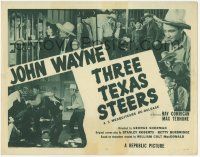 3k468 THREE TEXAS STEERS TC R53 great montage of John Wayne as one of the Three Mesquiteers!