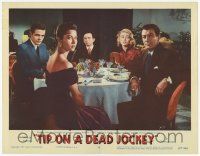 3k958 TIP ON A DEAD JOCKEY LC #4 '57 Jack Lord, Gia Scala, Robert Taylor, Dorothy Malone, Dalio