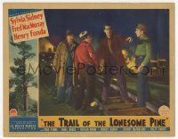 3k962 TRAIL OF THE LONESOME PINE LC '36 Fred MacMurray standing on railroad tracks with three men!
