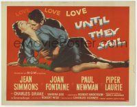 3k486 UNTIL THEY SAIL TC '57 U.S. Marine Paul Newman in love with New Zealander Jean Simmons!