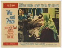 3k974 WAR & PEACE LC #7 '56 best close up of beautiful Audrey Hepburn with scarf over her head!