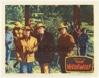 3k983 WEREWOLF LC '56 Don Megowan & hunters with rifles gather in the woods to catch the monster!