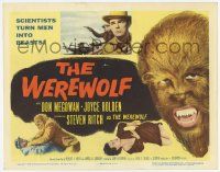 3k506 WEREWOLF TC '56 best image of Steven Ritch as the wolf-man, scientists turn men into beasts!