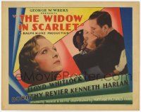 3k517 WIDOW IN SCARLET TC '32 rich bored Dorothy Revier bets she can steal a diamond necklace!