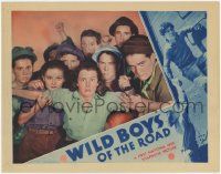 3k991 WILD BOYS OF THE ROAD LC '33 best image of Frankie Darro with girls & others, William Wellman