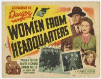 3k535 WOMEN FROM HEADQUARTERS TC '50 Virginia Huston, Robert Rockwell, assignment: danger!