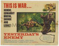 3k546 YESTERDAY'S ENEMY TC '59 Val Guest, Stanley Baker, Hammer World War II, War is Hell!