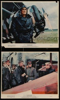 3m165 BLUE MAX 2 color 8x10 stills '66 WWI fighter pilot George Peppard & men standing by airplane!