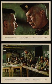 3m167 DIRTY DOZEN 2 color 8x10 stills '67 Lee Marvin, Cassavetes & top cast plotting attack!
